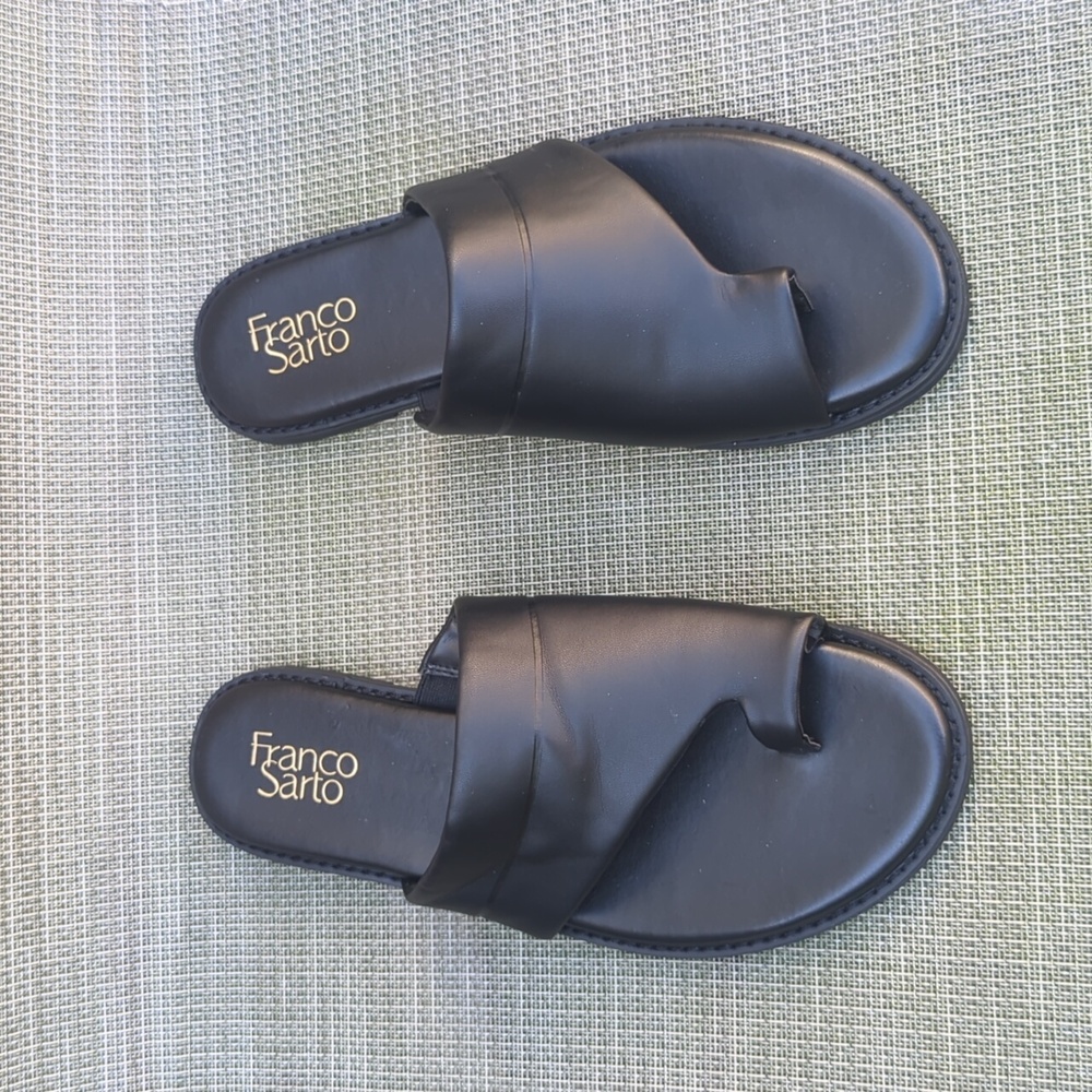 Franco Sarto Black Leather Sandals